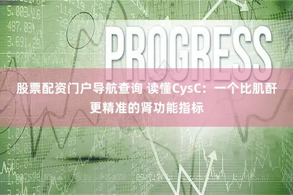 股票配资门户导航查询 读懂CysC：一个比肌酐更精准的肾功能指标